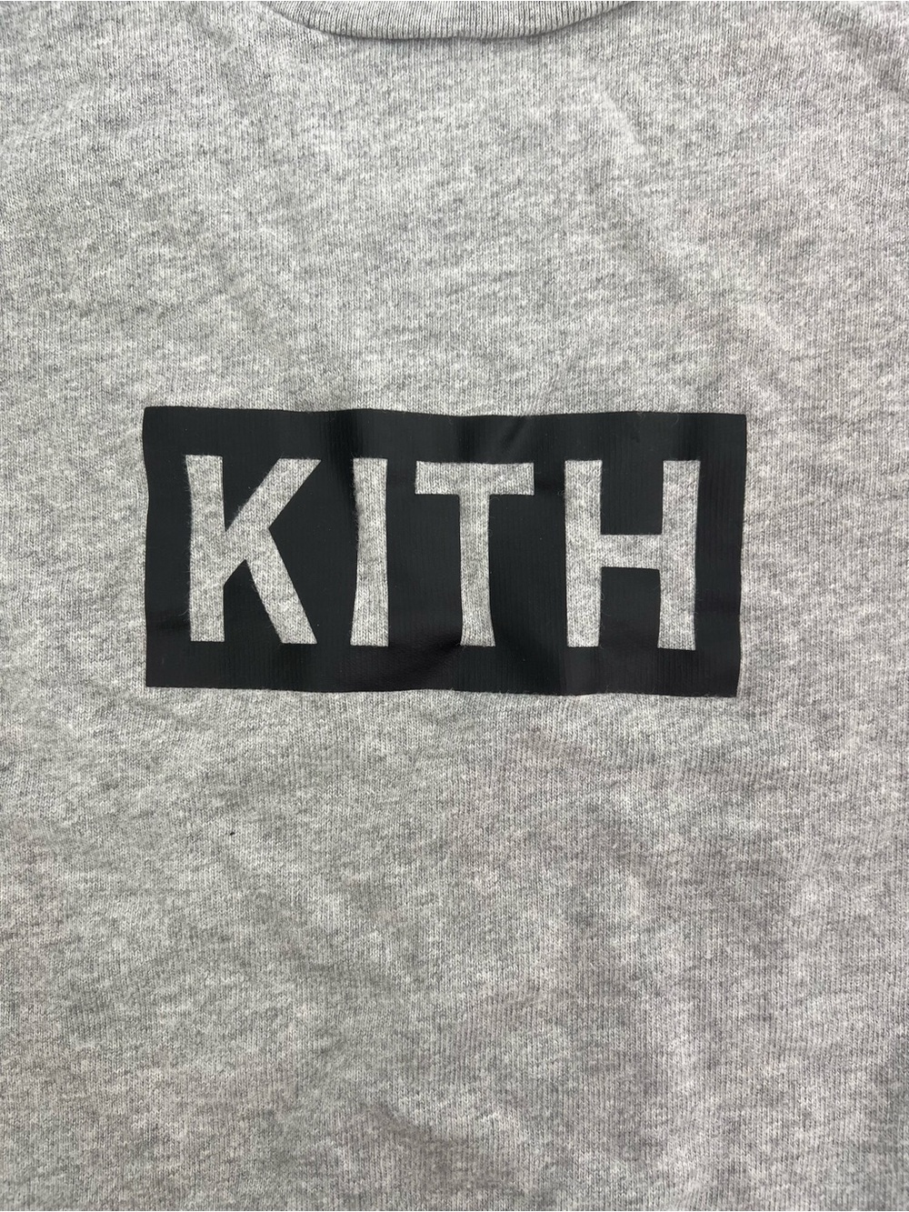 Kith Men's Gray Box Logo Long Sleeve Classic Tee Shirt Excellent L Large - Picture 8 of 9